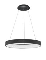 Suspensie Nova Luce Rando Thin, finisaj negru satinat, 50 W, cod 9453453