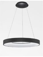 Suspensie Nova Luce Rando Thin, finisaj negru satinat, 50 W, cod 9453453 - imagine 7