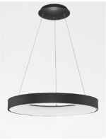 Suspensie Nova Luce Rando Thin, finisaj negru satinat, 50 W, cod 9453453 - imagine 6