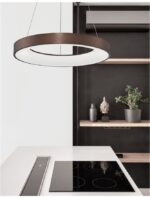 Suspensie Nova Luce Rando Thin, finisaj maro periat, 50 W, cod 9453455 - imagine 7