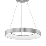 Suspensie Nova Luce Rando Thin, finisaj aluminiu periat, 50 W, cod 9453456
