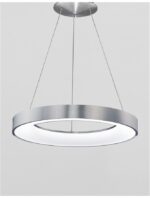 Suspensie Nova Luce Rando Thin, finisaj aluminiu periat, 50 W, cod 9453456 - imagine 6