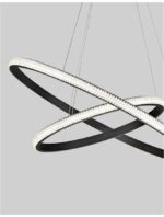 Suspensie Nova Luce Nager, finisaj negru mat/acril, 62 W, cod 9481093 - imagine 9