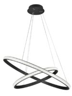 Suspensie Nova Luce Nager, finisaj negru mat/acril, 62 W, cod 9481093