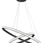 Suspensie Nova Luce Nager, finisaj negru mat/acril, 45 W, cod 9481092