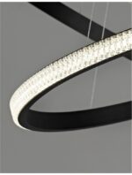 Suspensie Nova Luce Nager, finisaj negru mat/acril, 45 W, cod 9481092 - imagine 7