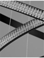 Suspensie Nova Luce Nager, finisaj negru mat/acril, 45 W, cod 9481092 - imagine 6