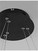 Suspensie Nova Luce Nager, finisaj negru mat/acril, 62 W, cod 9481093 - imagine 5