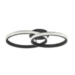 Plafoniera Nova Luce Nager, finisaj negru mat/acril, 28 W, cod 9481094