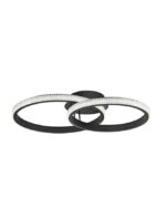 Plafoniera Nova Luce Nager, finisaj negru mat/acril, 28 W, cod 9481094