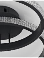 Plafoniera Nova Luce Nager, finisaj negru mat/acril, 28 W, cod 9481094 - imagine 5