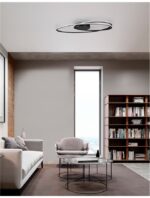 Plafoniera Nova Luce Viareggio, finisaj negru mat/acril alb, 28 W, cod 9500710 - imagine 10