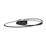 Plafoniera Nova Luce Viareggio, finisaj negru mat/acril alb, 28 W, cod 9500710