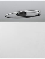 Plafoniera Nova Luce Viareggio, finisaj negru mat/acril alb, 28 W, cod 9500710 - imagine 9