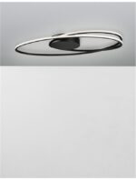 Plafoniera Nova Luce Viareggio, finisaj negru mat/acril alb, 28 W, cod 9500710 - imagine 8
