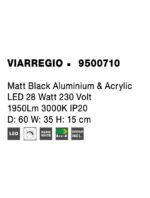 Plafoniera Nova Luce Viareggio, finisaj negru mat/acril alb, 28 W, cod 9500710 - imagine 4