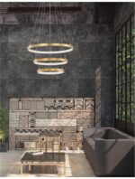 Suspensie Nova Luce Leon, finisaj auriu satinat/acril, 83 W, cod 9501430 - imagine 6