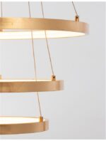 Suspensie Nova Luce Leon, finisaj auriu satinat/acril, 83 W, cod 9501430 - imagine 5