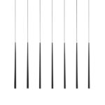 Suspensie Nova Luce Giono, finisaj negru mat, 7x3 W, cod 9601007