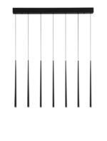 Suspensie Nova Luce Giono, finisaj negru mat, 7x3 W, cod 9601007