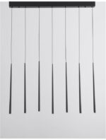 Suspensie Nova Luce Giono, finisaj negru mat, 7x3 W, cod 9601007 - imagine 10