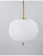 Pendul Nova Luce Lato, finisaj alama antica/sticla, 1 x 12 W, cod 9624061 - imagine 9