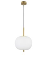 Pendul Nova Luce Lato, finisaj alama antica/sticla, 1 x 12 W, cod 9624061