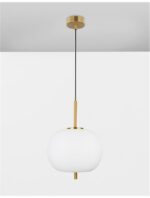 Pendul Nova Luce Lato, finisaj alama antica/sticla, 1 x 12 W, cod 9624061 - imagine 8