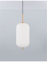 Pendul Nova Luce Lato, finisaj alama antica/sticla, 1 x 12 W, cod 9624062 - imagine 8