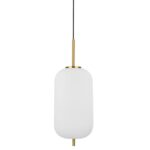 Pendul Nova Luce Lato, finisaj alama antica/sticla, 1 x 12 W, cod 9624062