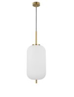 Pendul Nova Luce Lato, finisaj alama antica/sticla, 1 x 12 W, cod 9624062