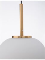 Pendul Nova Luce Lato, finisaj alama antica/sticla, 1 x 12 W, cod 9624062 - imagine 7