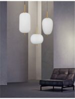Pendul Nova Luce Lato, finisaj alama antica/sticla, 1 x 12 W, cod 9624063 - imagine 9