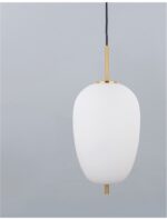 Pendul Nova Luce Lato, finisaj alama antica/sticla, 1 x 12 W, cod 9624063 - imagine 8