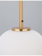 Pendul Nova Luce Lato, finisaj alama antica/sticla, 1 x 12 W, cod 9624063 - imagine 7