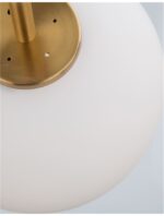 Pendul Nova Luce Lato, finisaj alama antica/sticla, 1 x 12 W, cod 9624063 - imagine 6