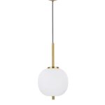 Pendul Nova Luce Lato, finisaj alama antica/sticla, 1 x 5 W, cod 9624064