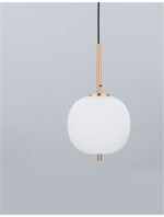 Pendul Nova Luce Lato, finisaj alama antica/sticla, 1 x 5 W, cod 9624064 - imagine 6