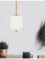 Pendul Nova Luce Lato, finisaj alama antica/sticla, 1 x 5 W, cod 9624065 - imagine 10