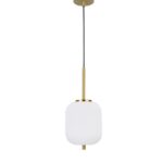 Pendul Nova Luce Lato, finisaj alama antica/sticla, 1 x 5 W, cod 9624065