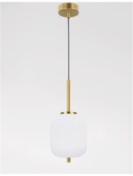Pendul Nova Luce Lato, finisaj alama antica/sticla, 1 x 5 W, cod 9624065 - imagine 9