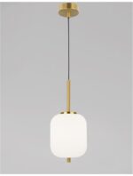 Pendul Nova Luce Lato, finisaj alama antica/sticla, 1 x 5 W, cod 9624065 - imagine 8