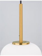 Pendul Nova Luce Lato, finisaj alama antica/sticla, 1 x 5 W, cod 9624065 - imagine 5
