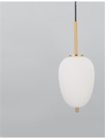 Pendul Nova Luce Lato, finisaj alama antica/sticla, 1 x 5 W, cod 9624066 - imagine 9