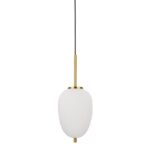 Pendul Nova Luce Lato, finisaj alama antica/sticla, 1 x 5 W, cod 9624066
