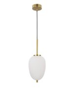 Pendul Nova Luce Lato, finisaj alama antica/sticla, 1 x 5 W, cod 9624066