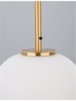 Pendul Nova Luce Lato, finisaj alama antica/sticla, 1 x 5 W, cod 9624066 - imagine 8
