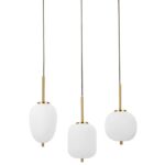 Suspensie Nova Luce Lato, finisaj alama antica/sticla, 3 x 5 W, cod 9624067