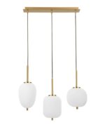 Suspensie Nova Luce Lato, finisaj alama antica/sticla, 3 x 5 W, cod 9624067
