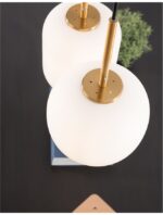 Suspensie Nova Luce Lato, finisaj alama antica/sticla, 3 x 5 W, cod 9624067 - imagine 7